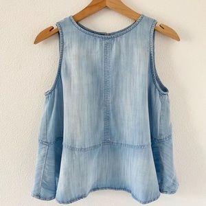 ANTHROPOLOGIE BELLA DAHL CHAMBRAY TOP